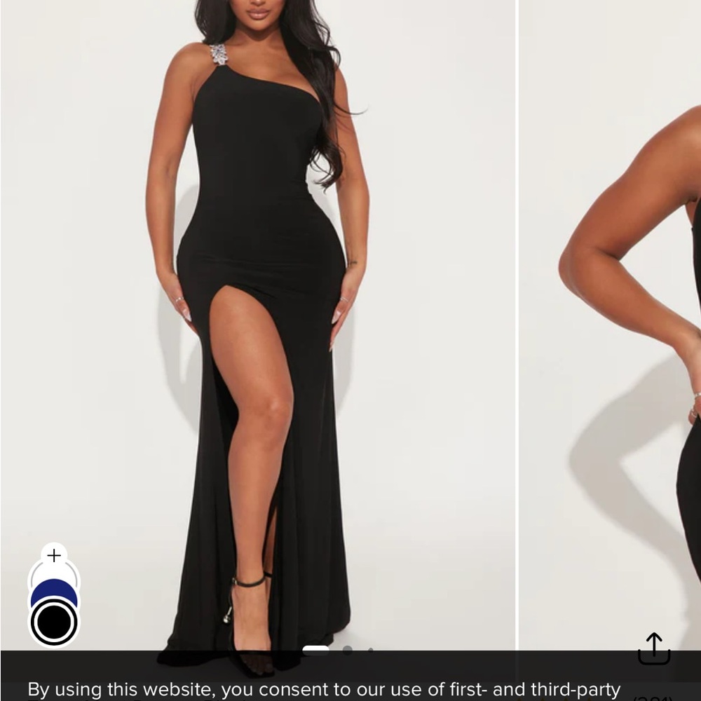 Fashion Nova Tessa Maxi Dress in Black